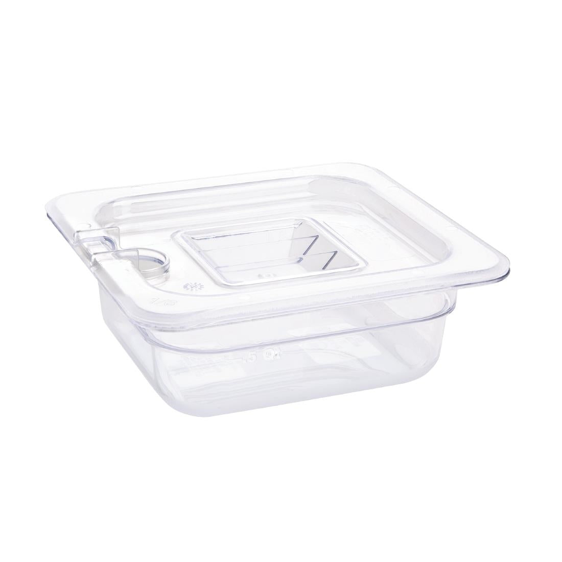 Vogue Polycarbonate 1/6 Gastronorm Container 65mm Clear