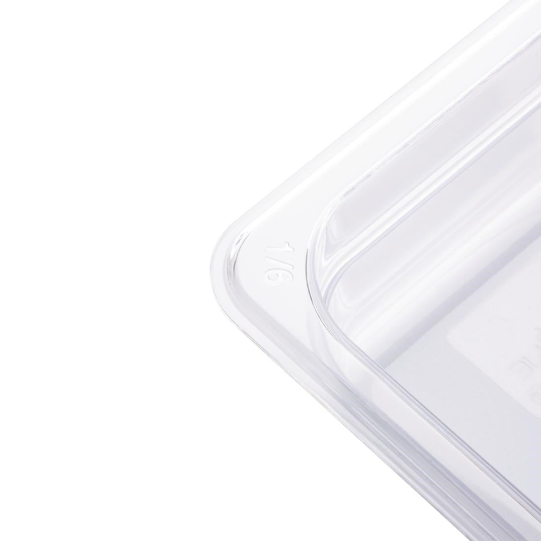 Vogue Polycarbonate 1/6 Gastronorm Container 65mm Clear