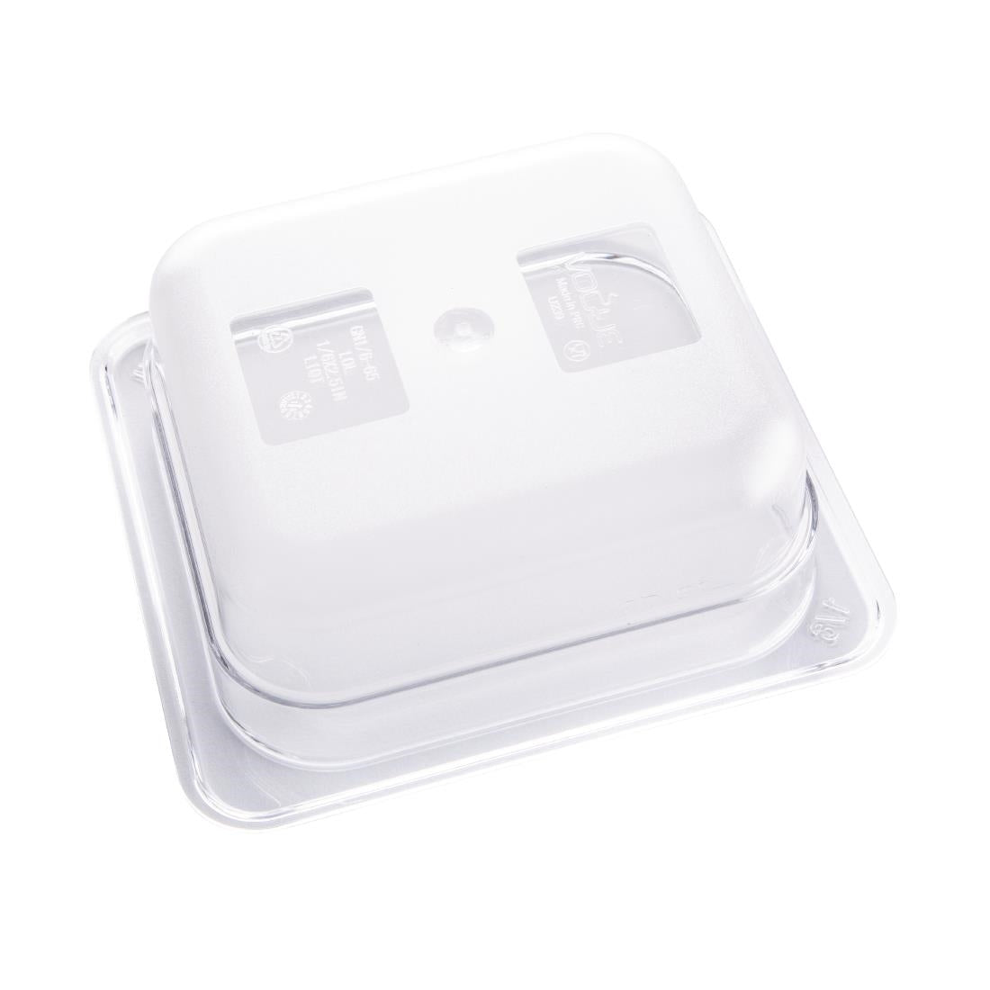 Vogue Polycarbonate 1/6 Gastronorm Container 65mm Clear