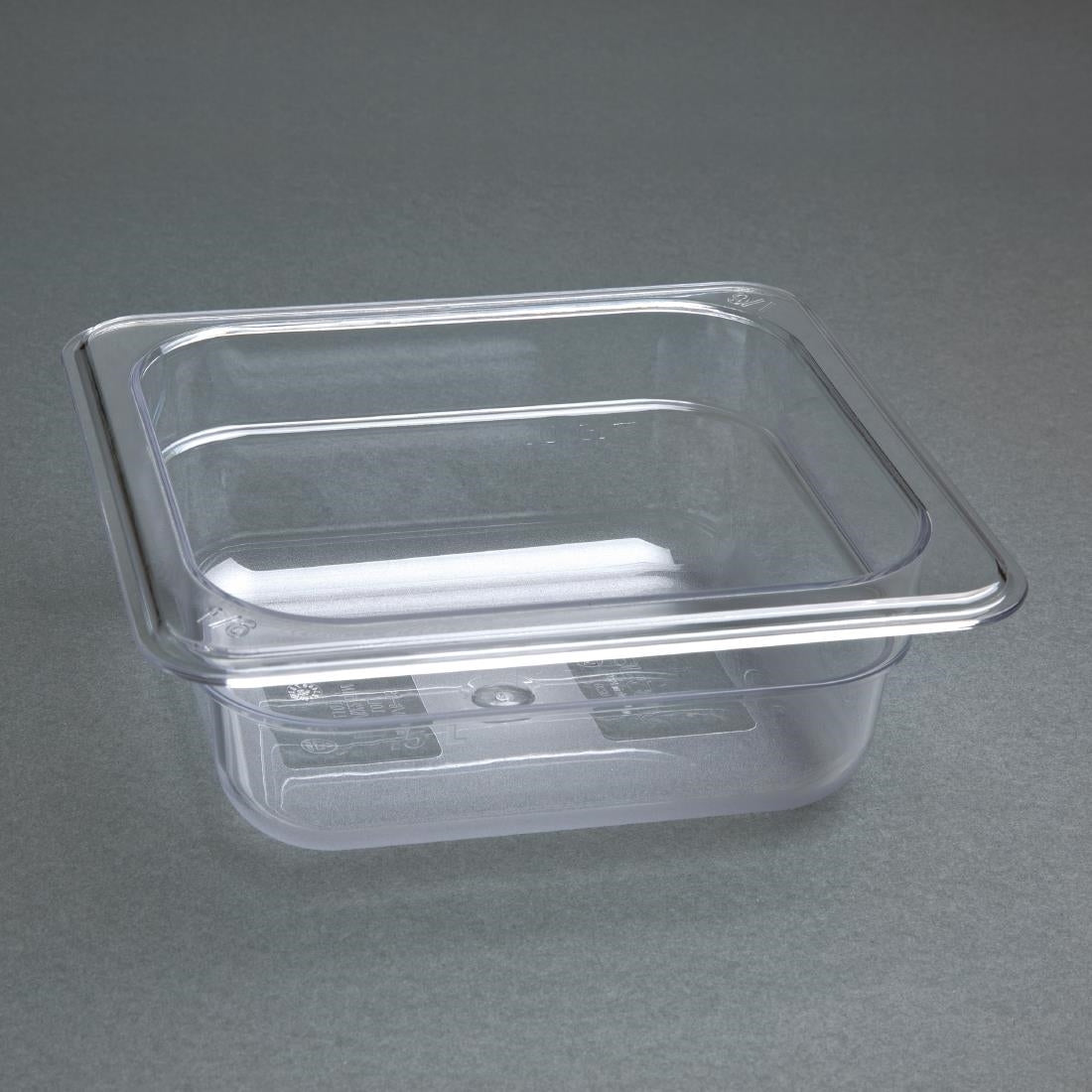 Vogue Polycarbonate 1/6 Gastronorm Container 65mm Clear