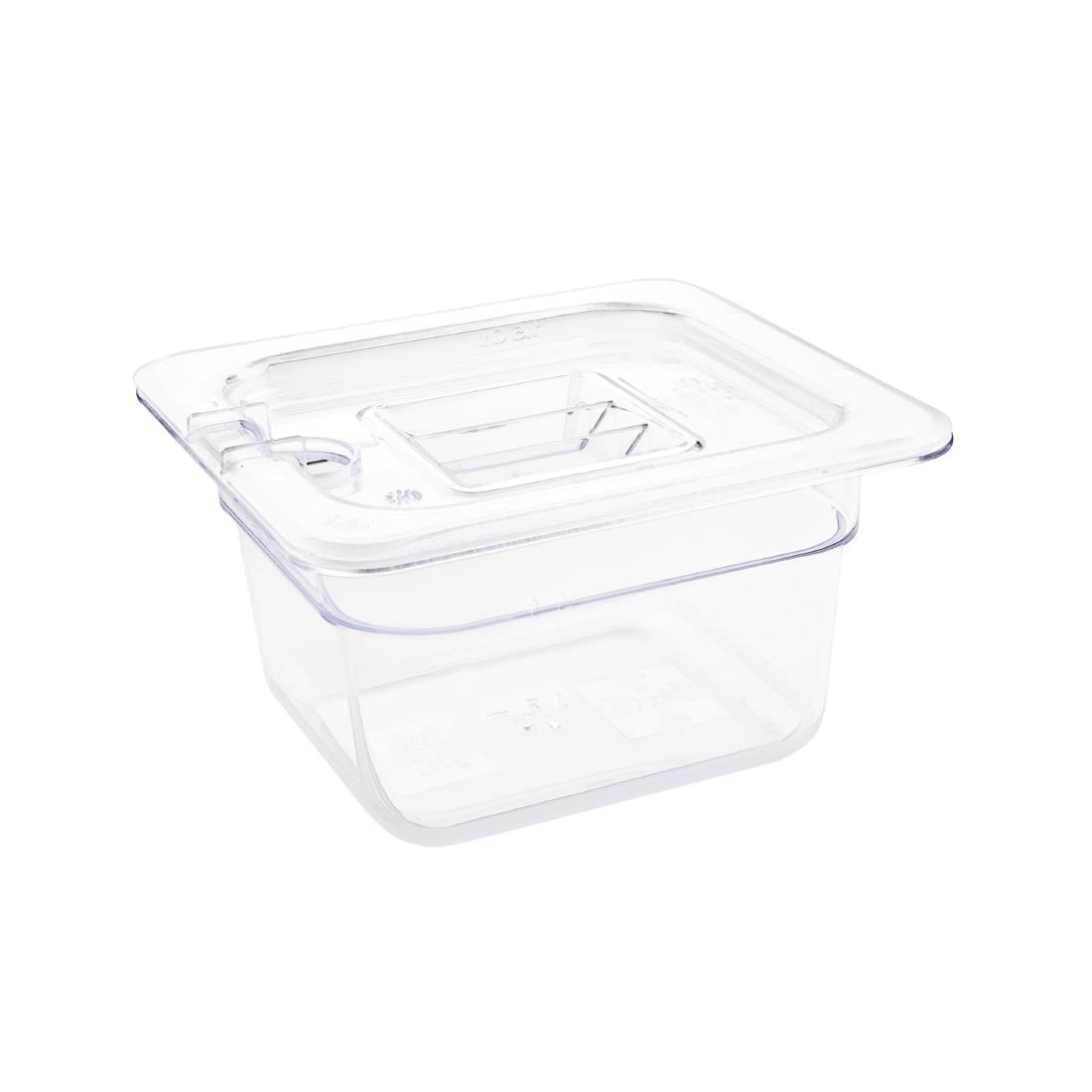 Vogue ABS Gastronorm Tray Clear GN 1/6 100mm
