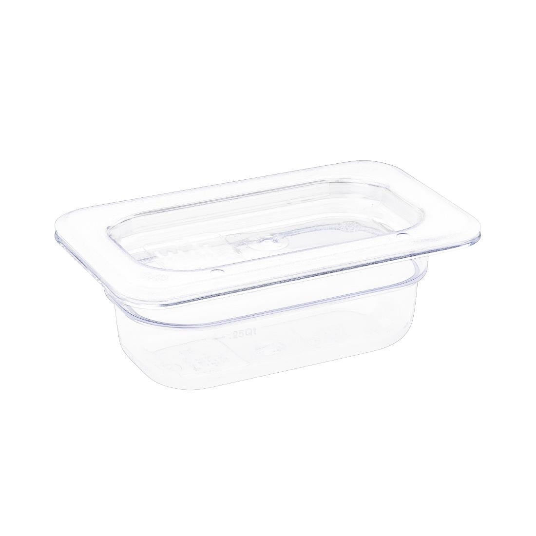 Vogue Polycarbonate 1/9 Gastronorm Container 65mm Clear