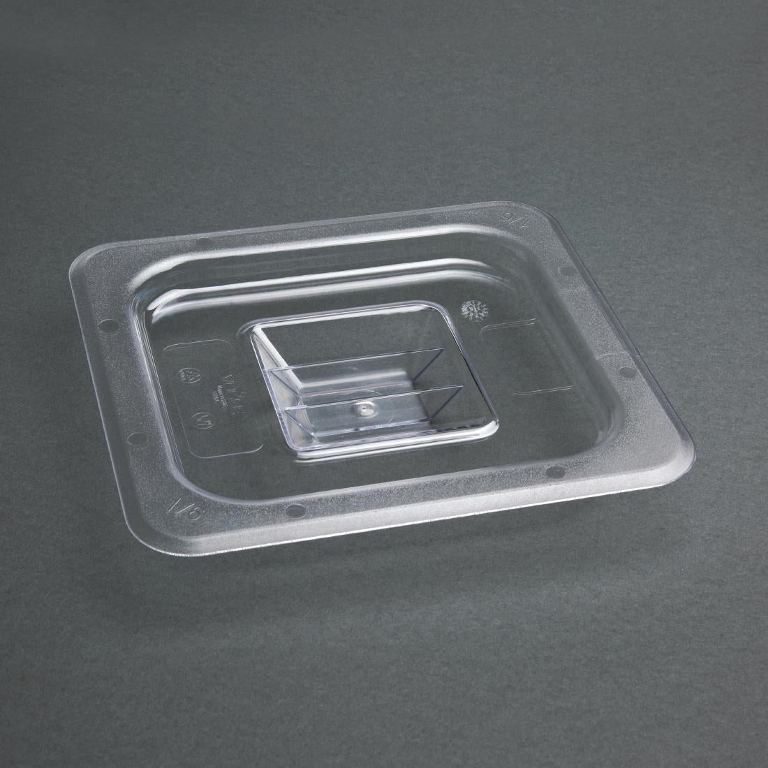 Vogue ABS Gastronorm Tray Lid Clear GN 1/6