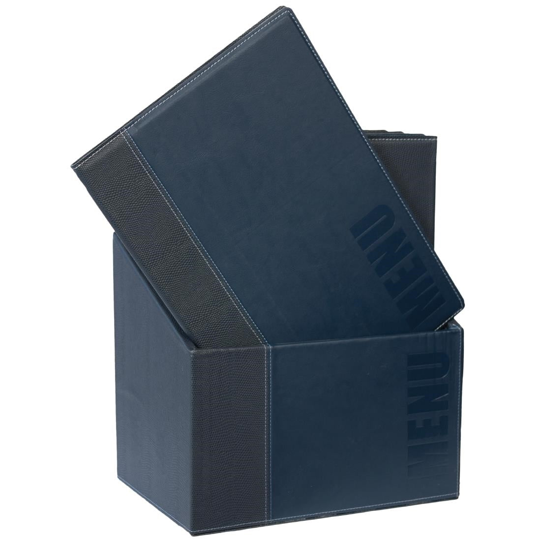 Securit Contemporary Menu Covers and Storage Box A4 Blue (20 Pack)