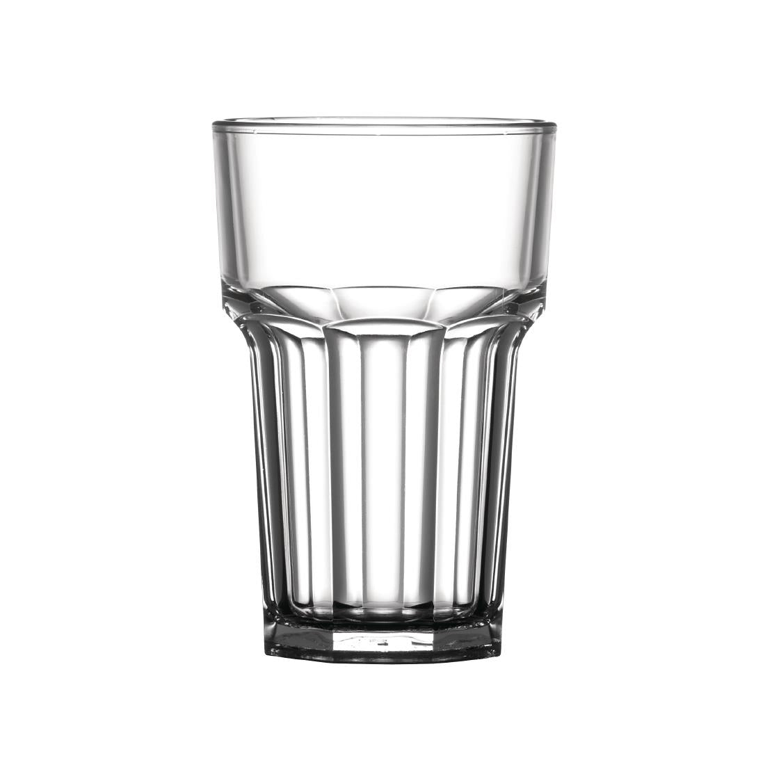 BBP Polycarbonate Nucleated American Hi Ball Glasses Half Pint CE Marked (36 Pack)