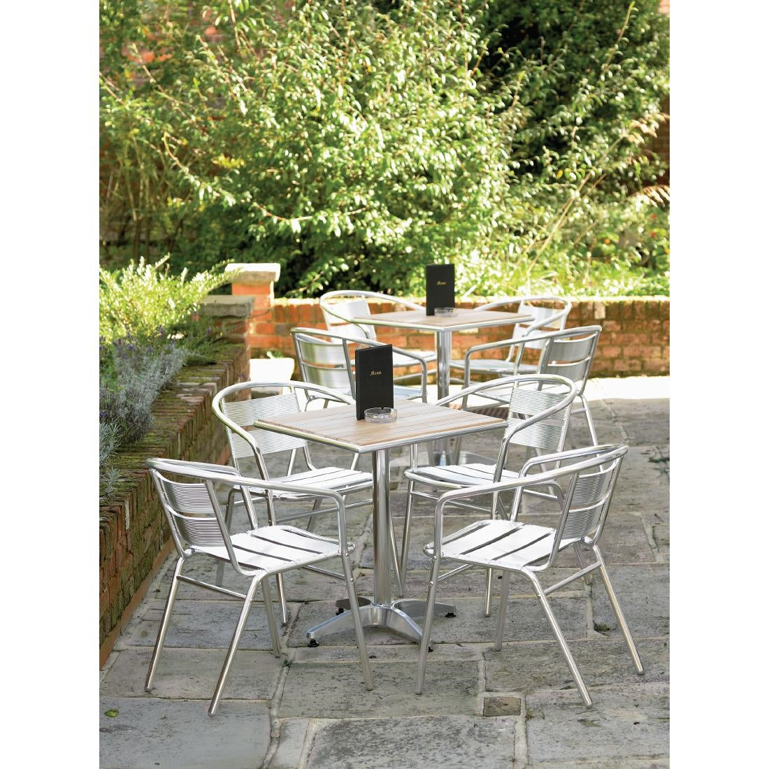 Bolero Aluminium Stacking Chairs (4 Pack)