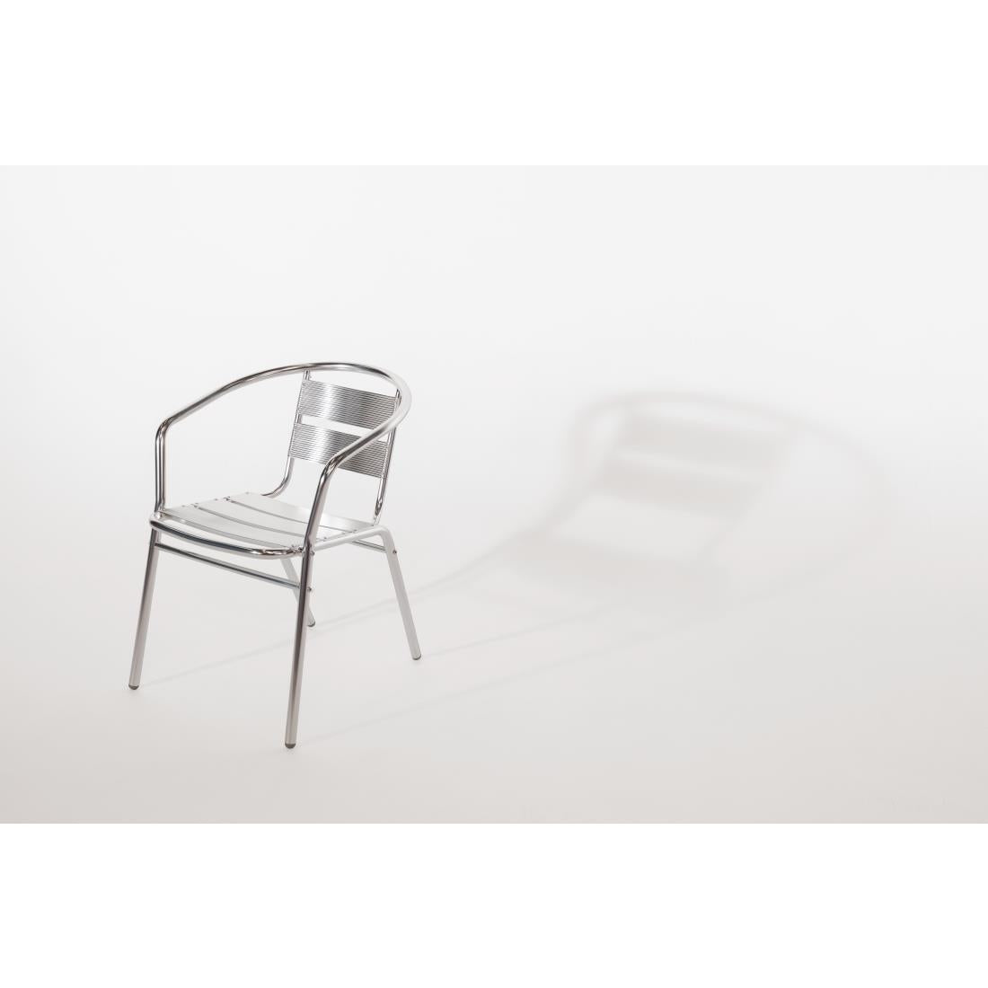 Bolero Aluminium Stacking Chairs (4 Pack)