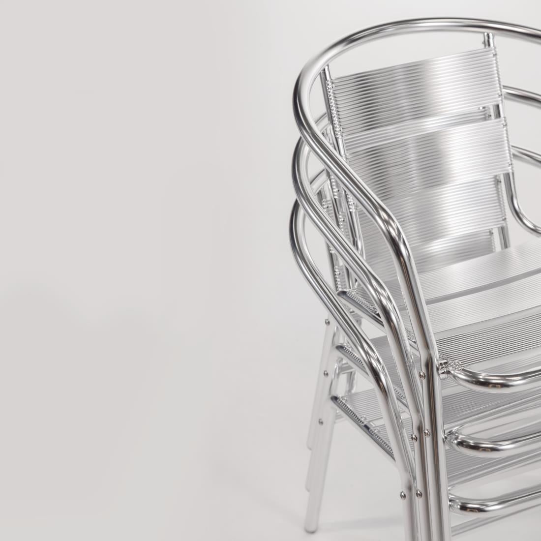 Bolero Aluminium Stacking Chairs (4 Pack)