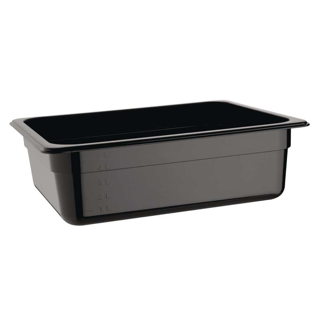 Vogue ABS Gastronorm Tray Black GN 1/2 100mm