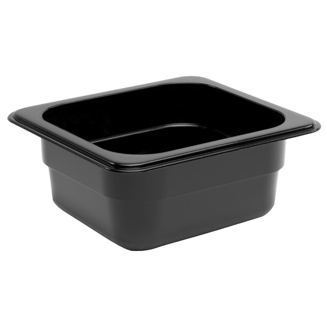 Vogue Polycarbonate 1/6 Gastronorm Container 65mm Black