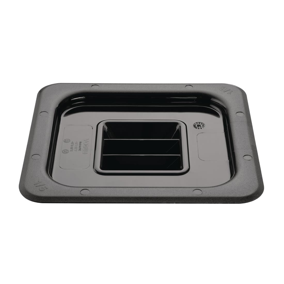 Vogue ABS Gastronorm Lid Black GN 1/6