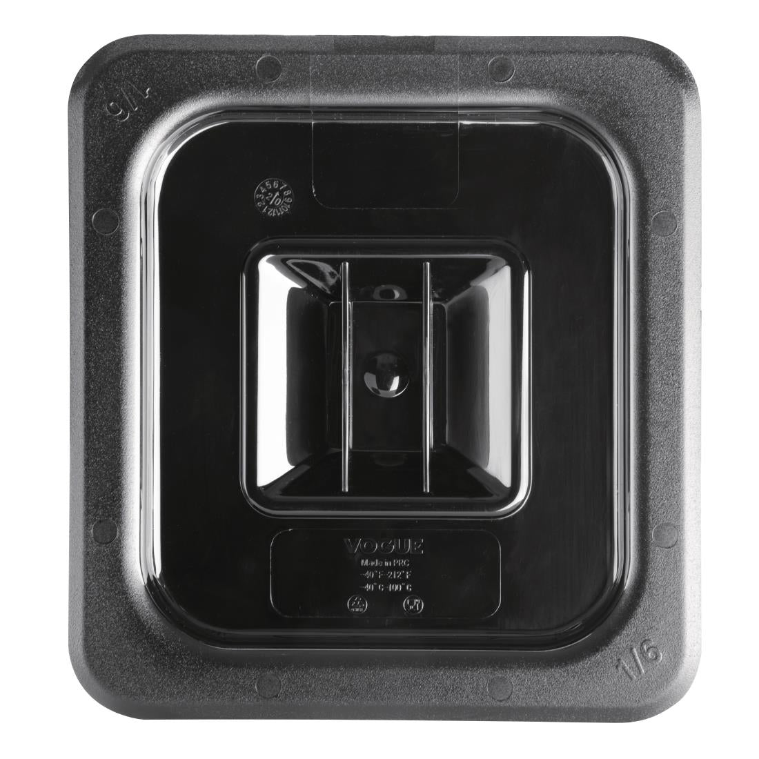 Vogue ABS Gastronorm Lid Black GN 1/6