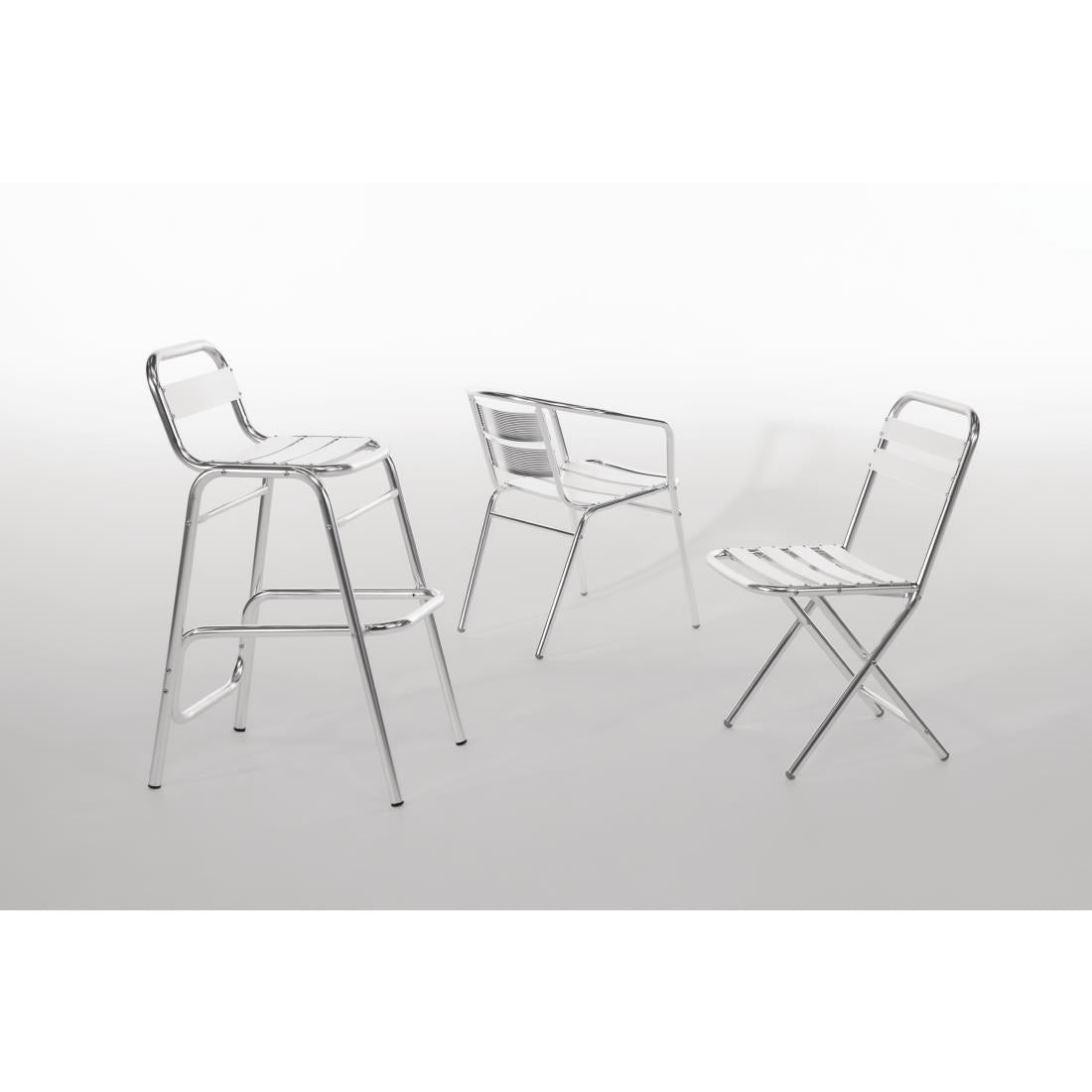 Bolero Aluminium Stacking Chairs (4 Pack)