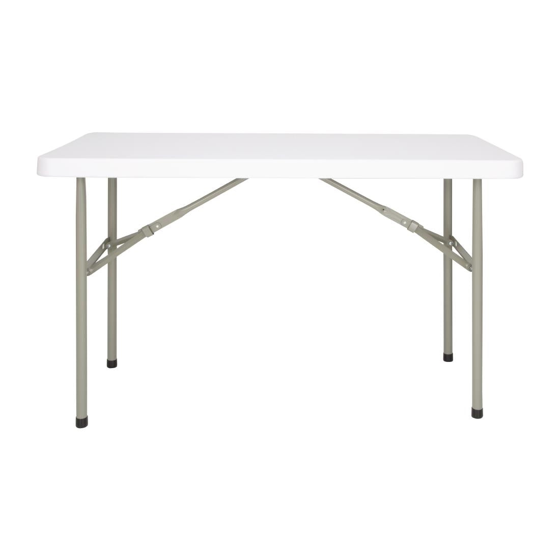 Bolero PE Rectangular Folding Table White 4ft (Single)