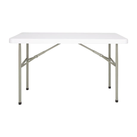 Bolero PE Rectangular Folding Table White 4ft (Single)
