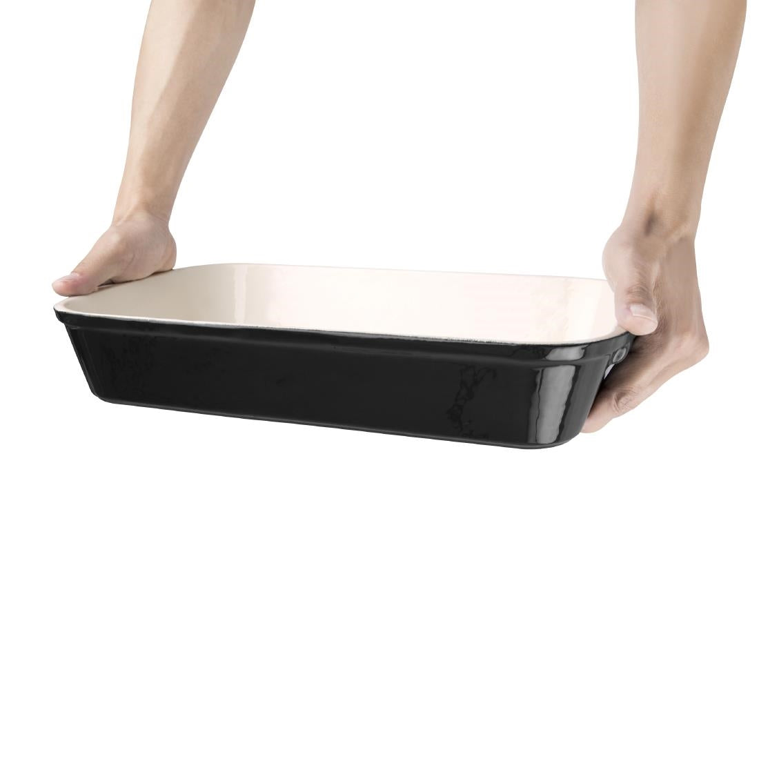 Vogue Cast Iron Roasting Dish Black 3Ltr