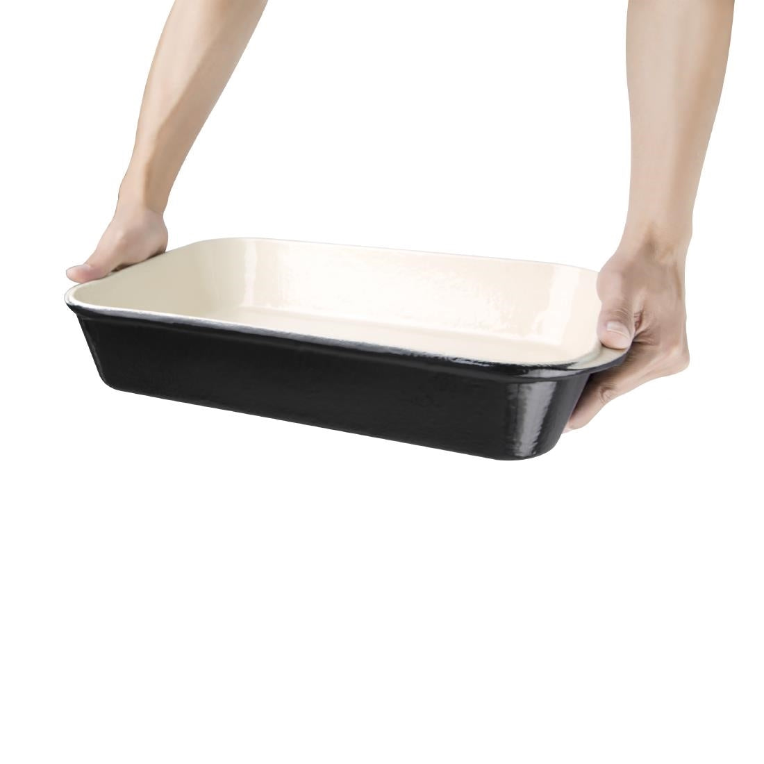 Vogue Cast Iron Roasting Dish Black 5Ltr