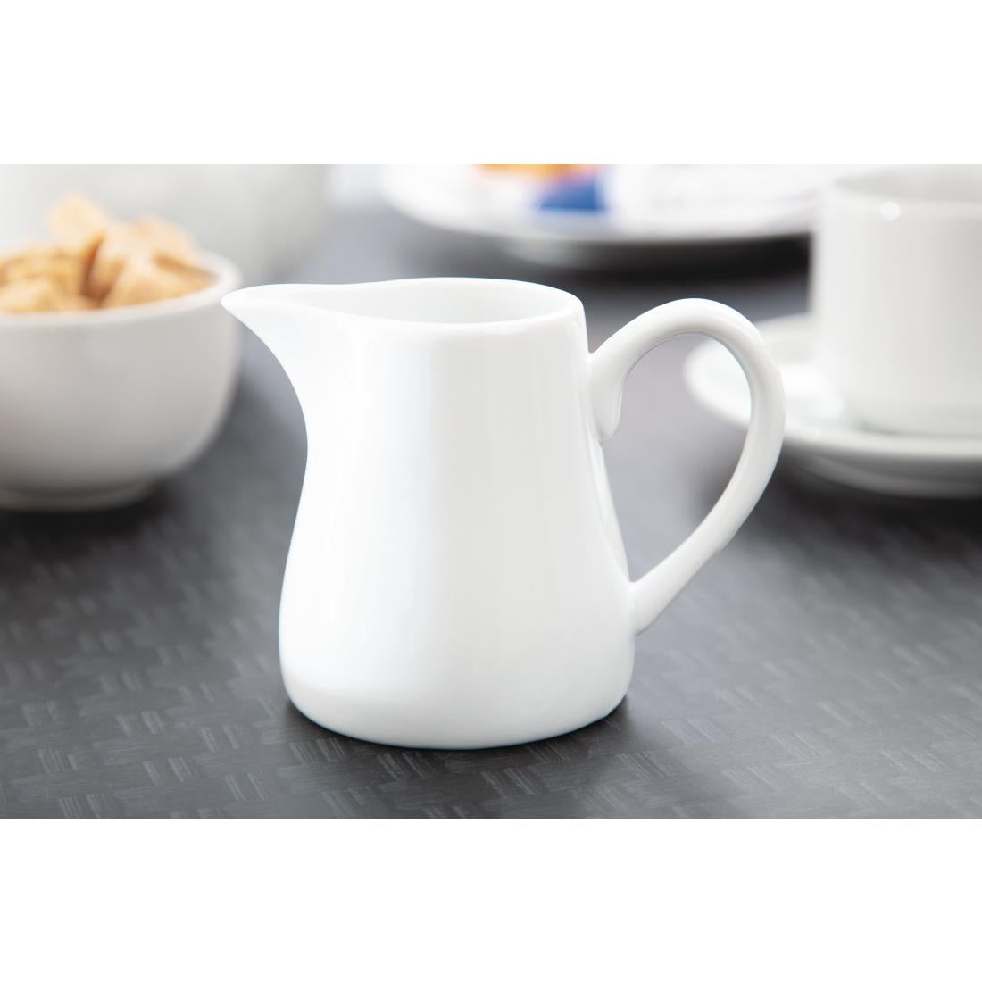 Olympia Whiteware Cream & Milk Jugs 212ml (6 Pack)