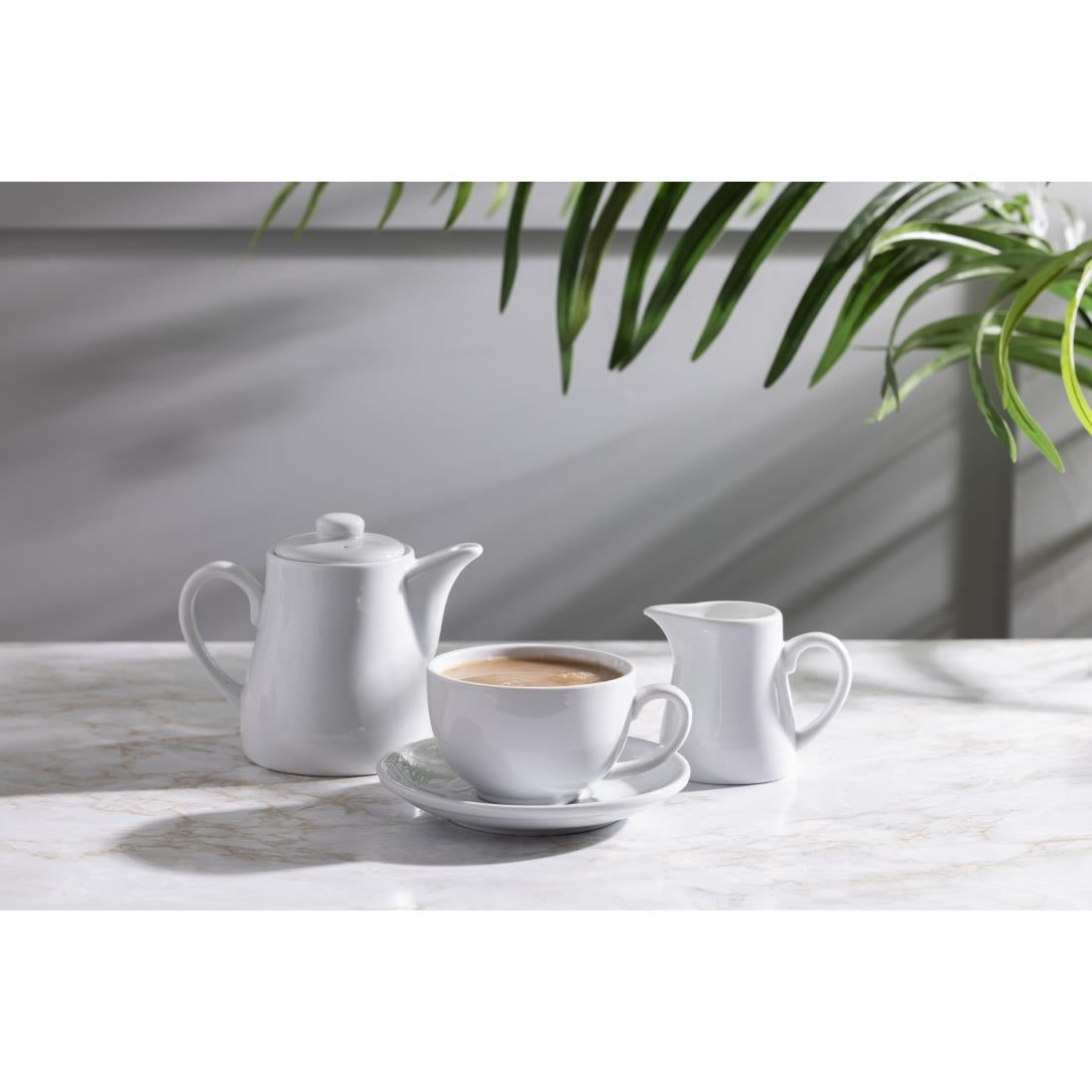 Olympia Whiteware Teapots 483ml (4 Pack)