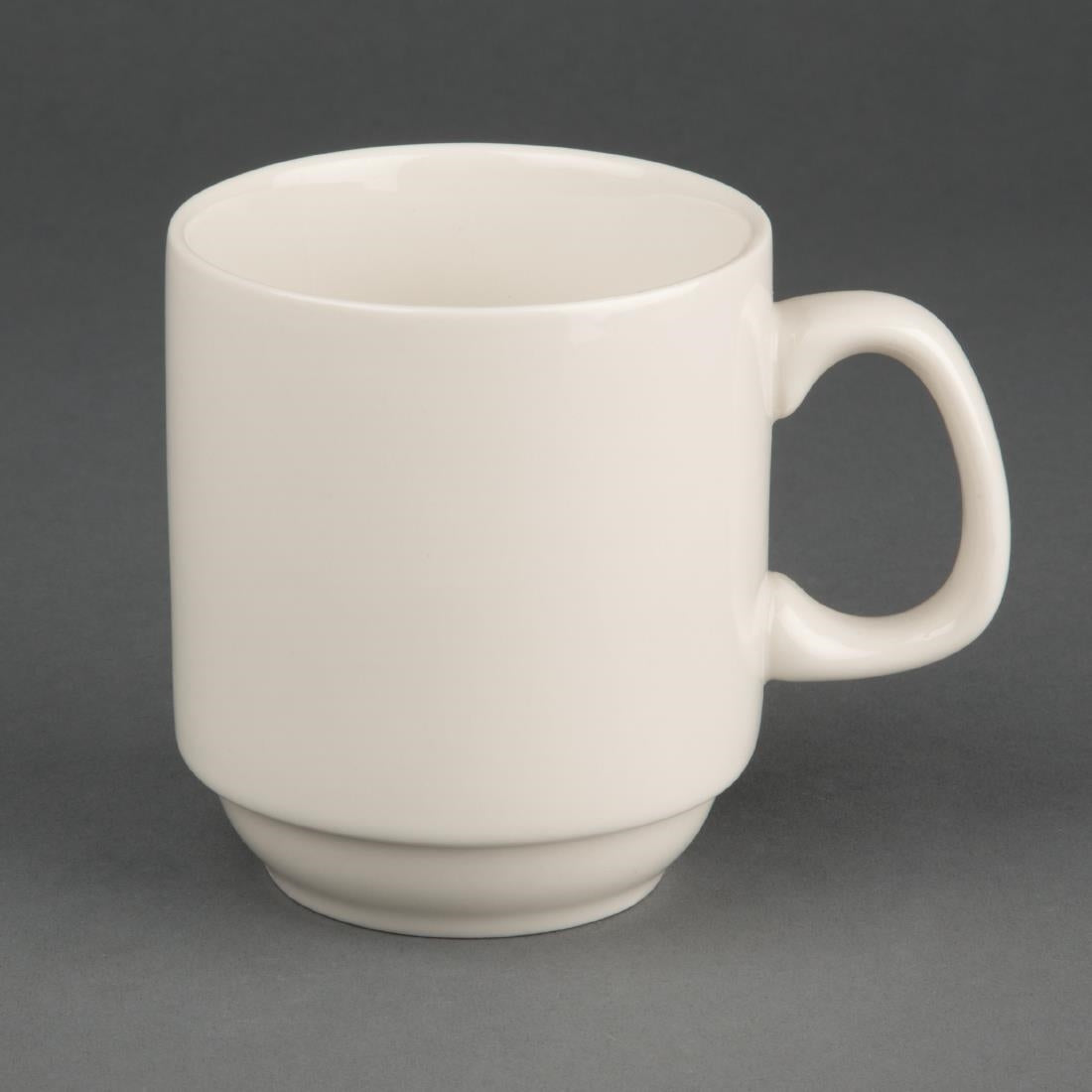 Olympia Ivory Stacking Mugs 285ml (12 Pack)
