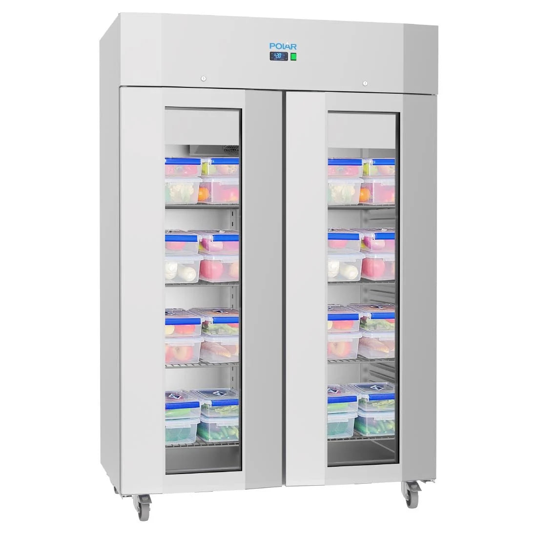Polar U-Series Energy Efficient Double Glass Door Upright Storage/Display Fridge
