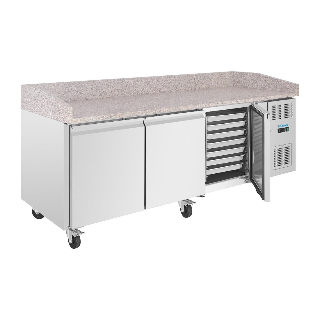 Polar U-Series Bakery Counter Fridge with Granite Top 634Ltr