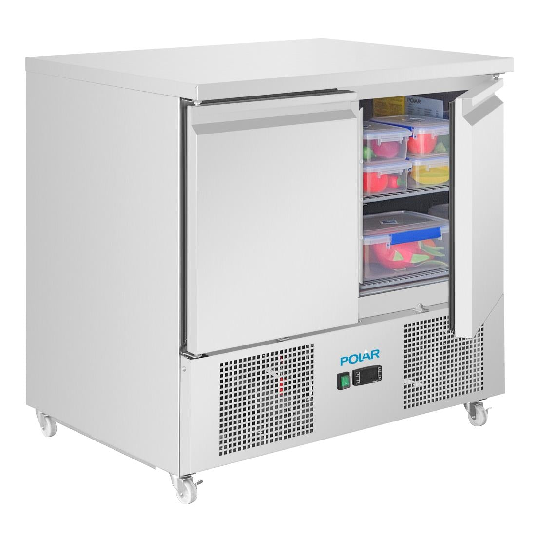 Polar U-Series Ventilated 2 Door Counter Fridge