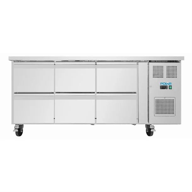 Polar U-Series Six Drawer Gastronorm Counter Fridge