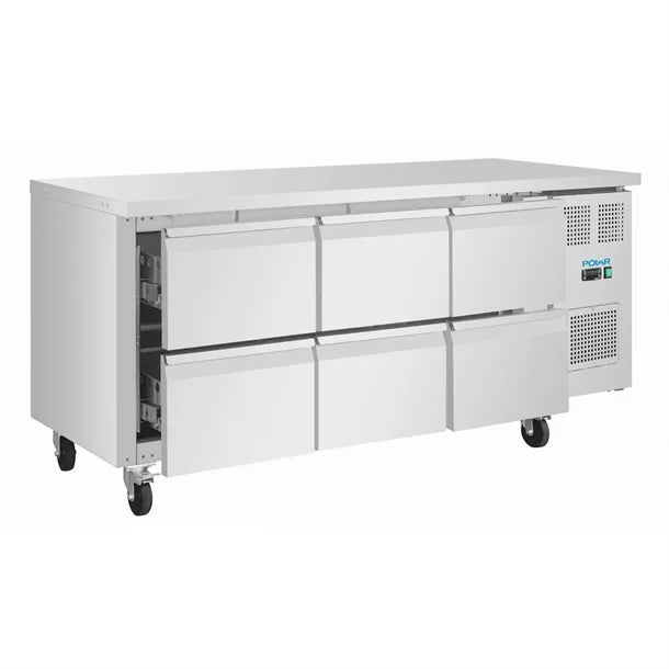 Polar U-Series Six Drawer Gastronorm Counter Fridge