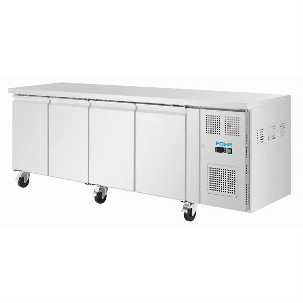 Polar U-Series Four Door Slimline Counter Fridge