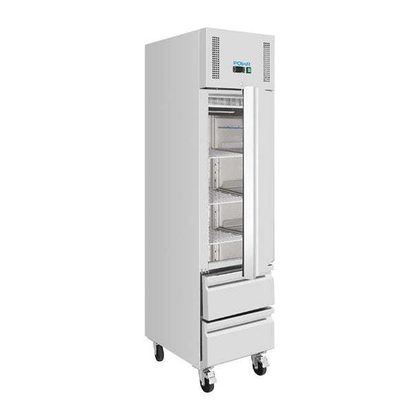 Polar G-Series Single Door & 2 Drawer Slimline GN Cabinet Refrigerator