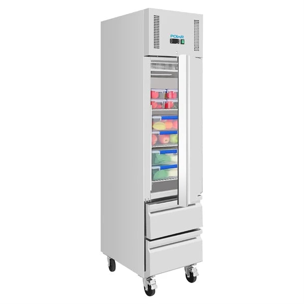 Polar G-Series Single Door & 2 Drawer Slimline GN Cabinet Refrigerator