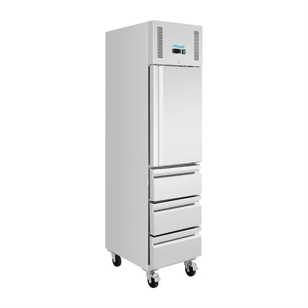 Polar G-Series Single Door & 3 Drawer Slimline GN Cabinet Refrigerator