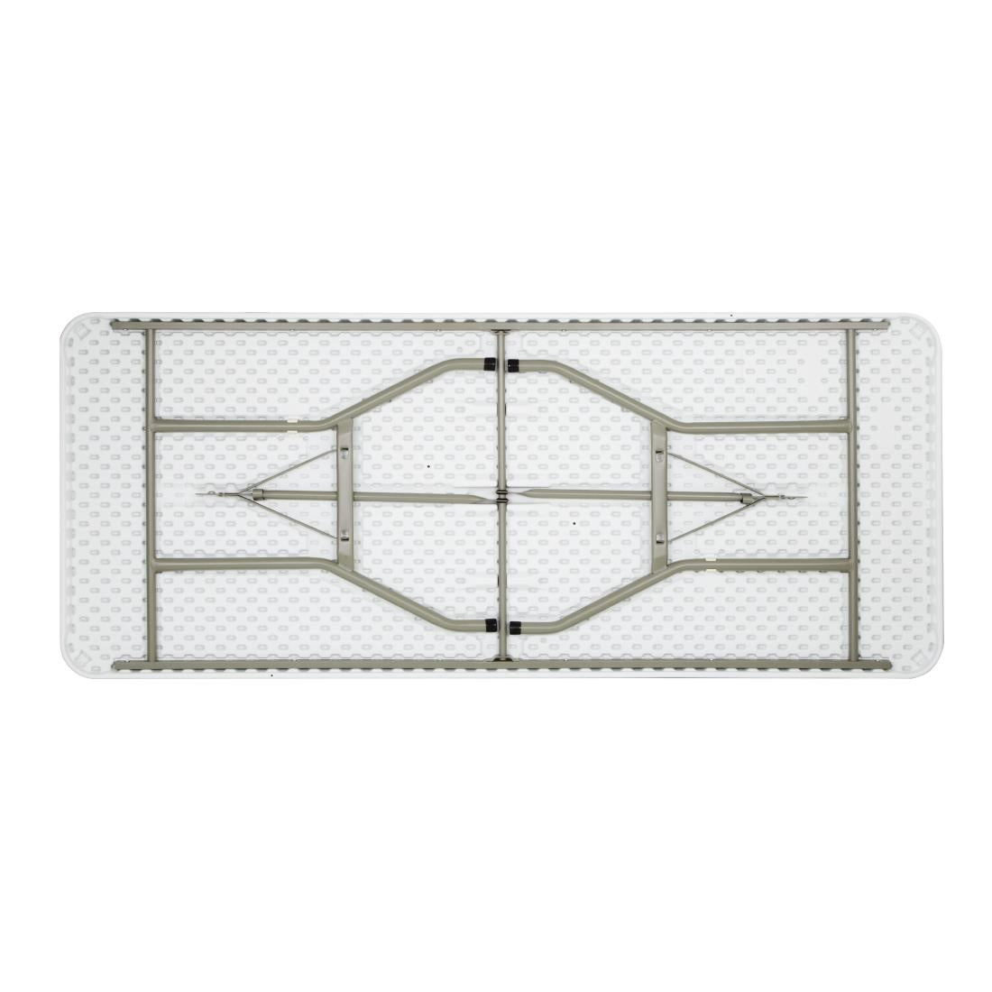 Bolero Rectangular Folding Table 6ft White