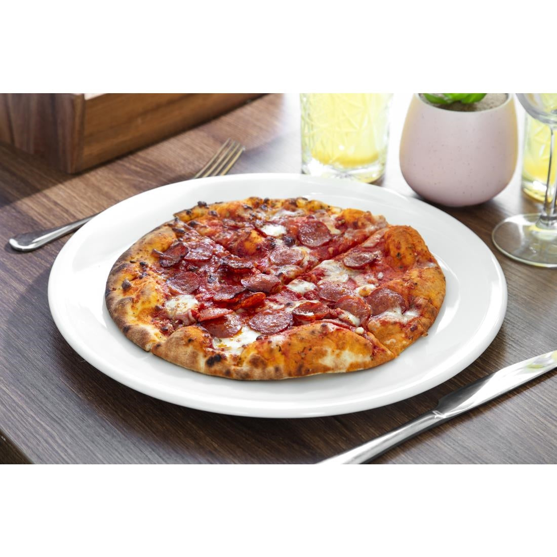 Steelite Simplicity White Pizza Plates 315mm (6 Pack)