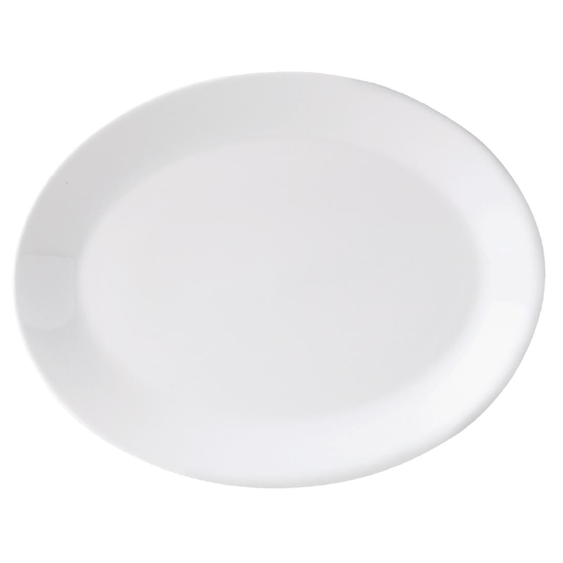 Steelite Monaco White Mandarin Oval Dishes 330mm (12 Pack)