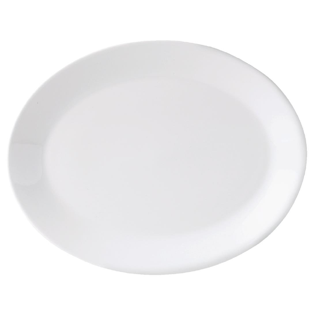 Steelite Monaco White Mandarin Oval Dishes 280mm (12 Pack)