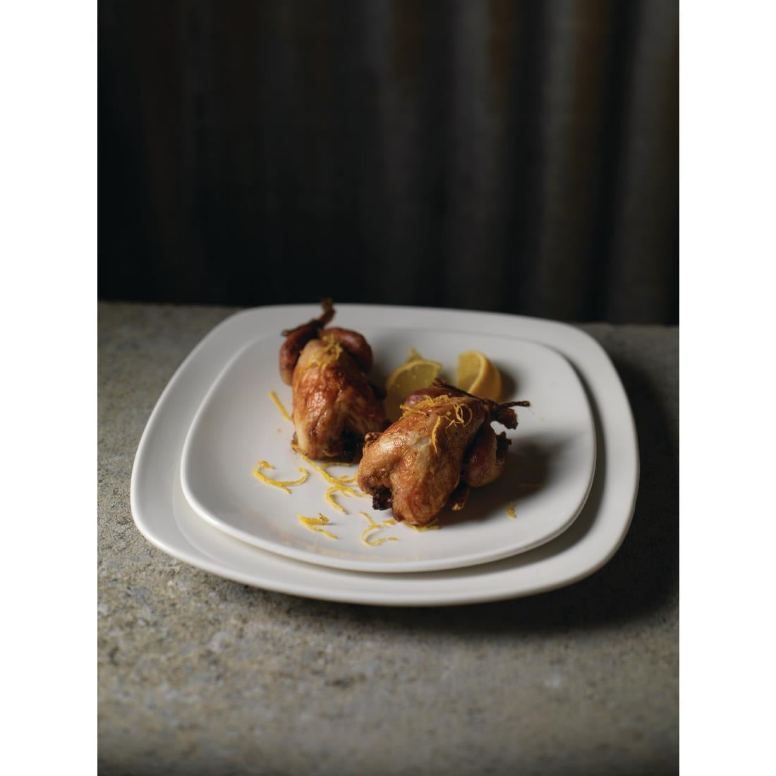 Steelite Quadro White Square Plates 230mm (24 Pack)