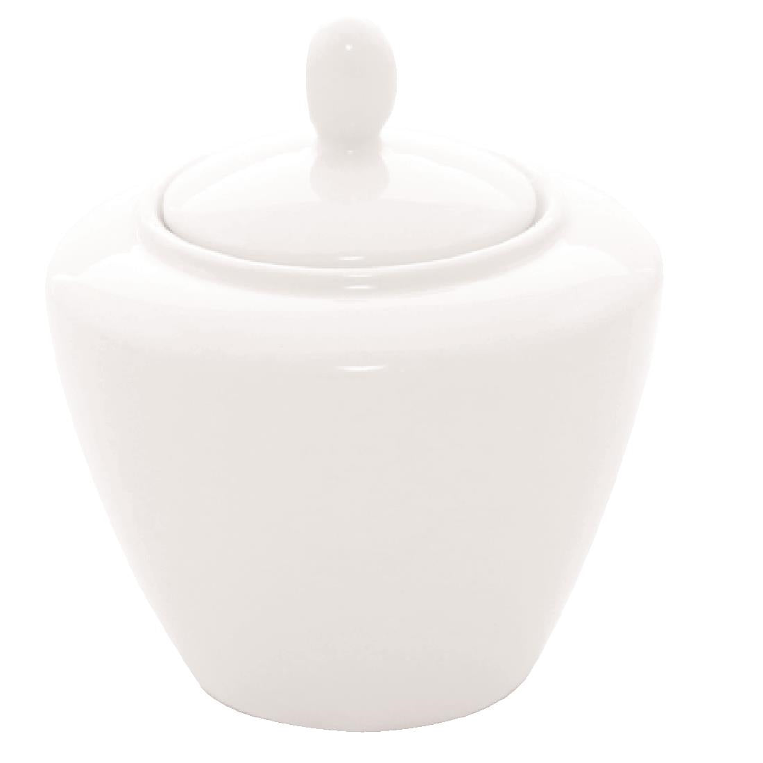 Steelite Simplicity White Covered Sugar Bowls (6 Pack)