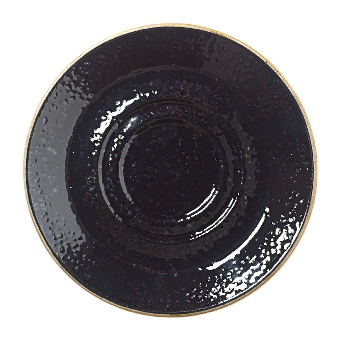 Steelite Craft Liquorice Saucers Large Double-Well 145mm (36 Pack)