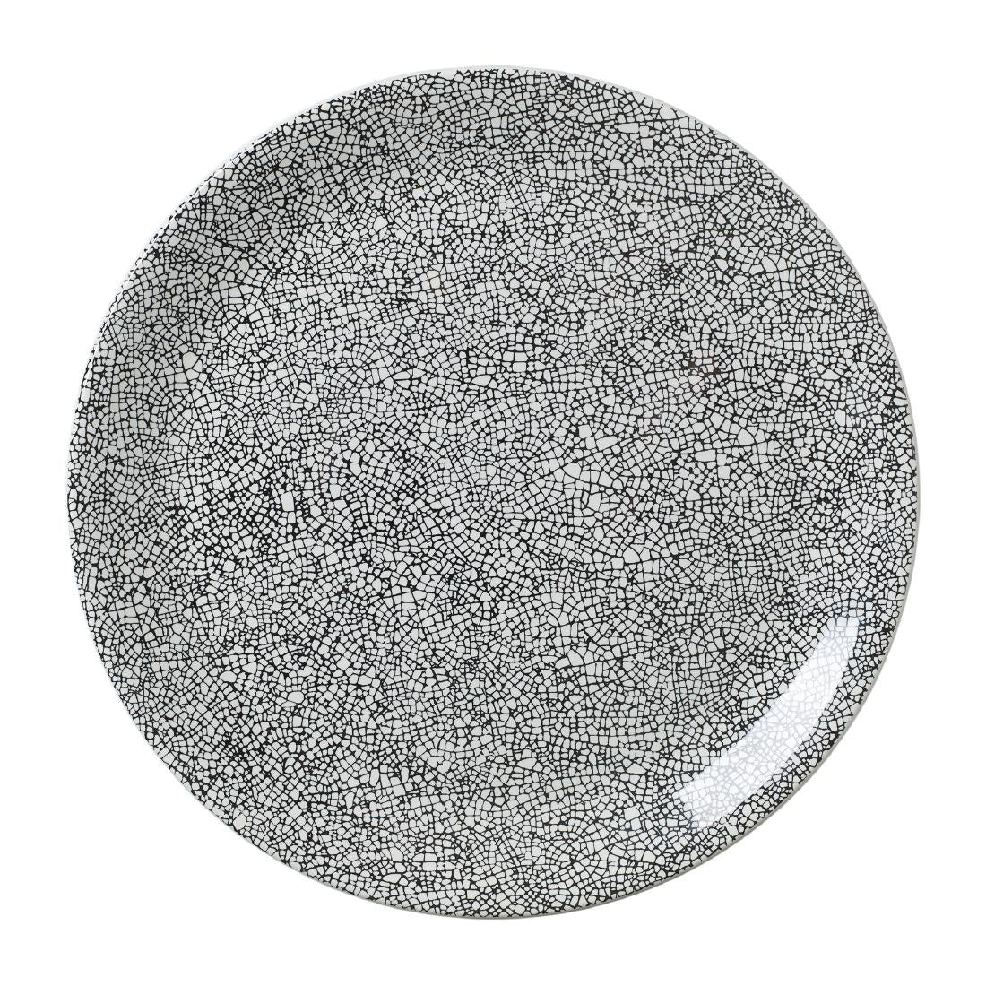 Steelite Ink Crackle Black Coupe Plates 300mm (12 Pack)