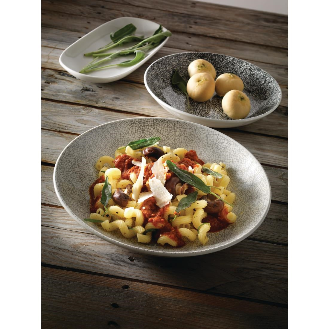 Steelite Ink Crackle Grey Coupe Bowls 253mm (12 Pack)