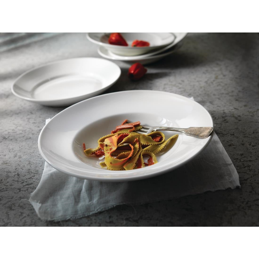 Steelite Simplicity Noveau Bowls White 41.5oz 270mm (6 Pack)