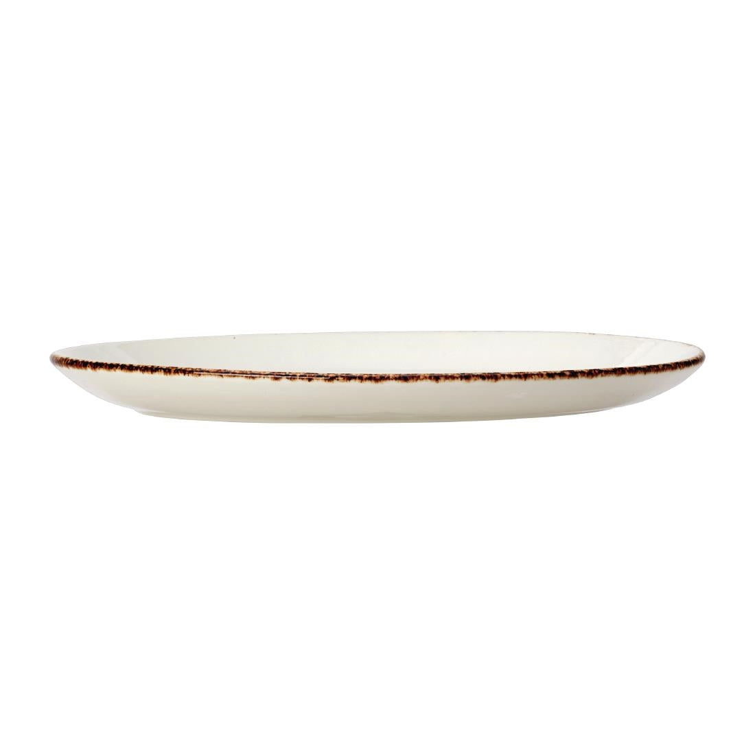 Steelite Brown Dapple Oval Coupe Plates 280mm (12 Pack)