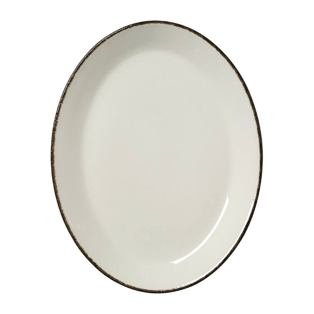 Steelite Charcoal Dapple Oval Coupe Plates 280mm (12 Pack)