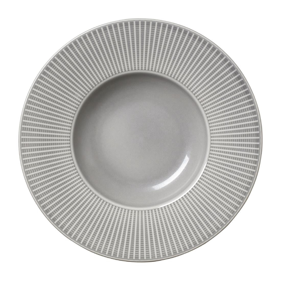 Steelite Willow Mist Gourmet Deep Rimmed Bowls Grey 285mm (6 Pack)