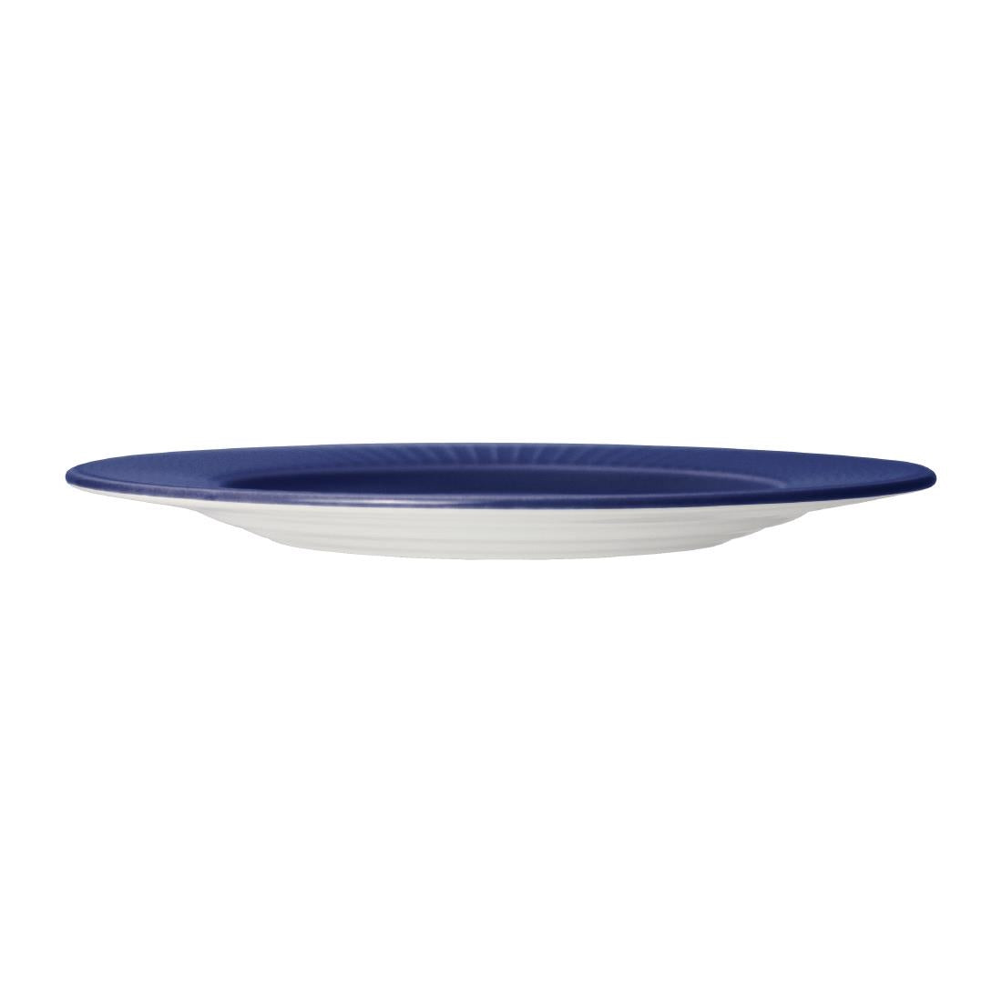 Steelite Willow Azure Accent Gourmet Plates Blue 185mm (12 Pack)