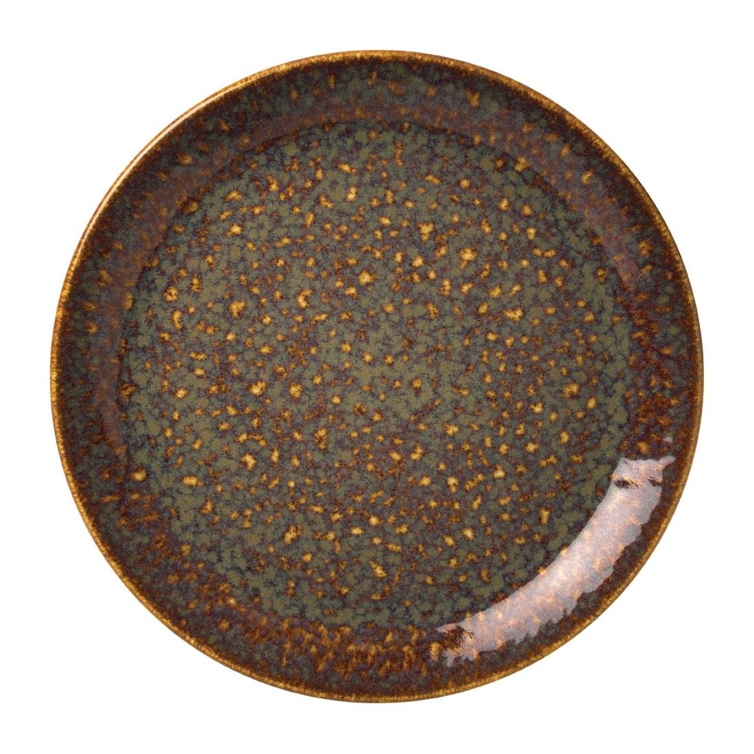Steelite Vesuvius Coupe Plates Amber 300mm (12 Pack)