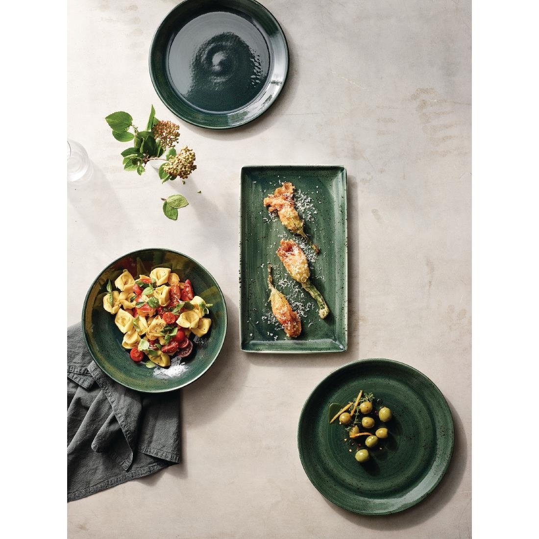 Steelite Vesuvius Coupe Plates Burnt Emerald 230mm (12 Pack)