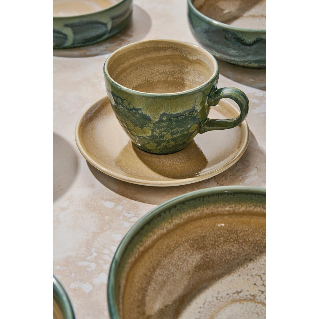 Steelite Aurora Revolution Jade Cups 227ml (12 Pack)